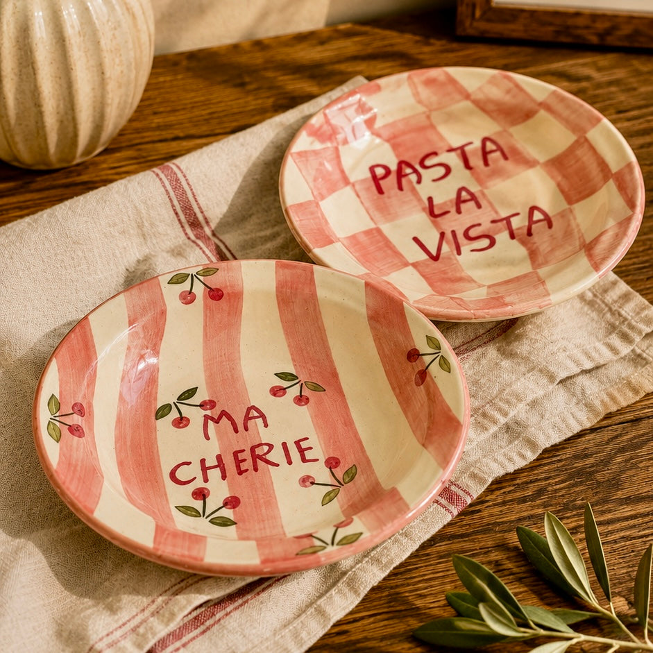 Ma Cherie and Pasta La Vista Pasta Plates - Pack of two