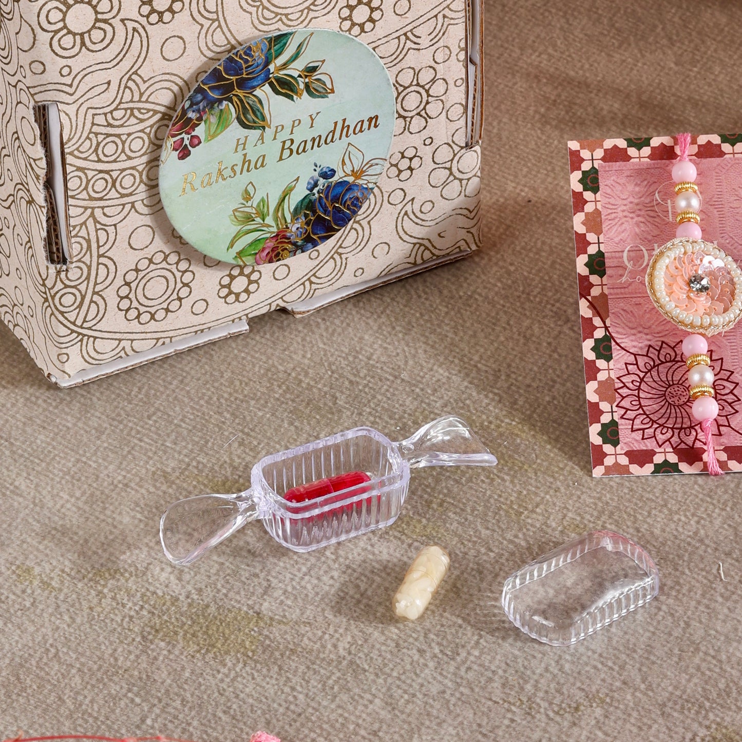 Mini Rakhi Gift Hamper - Celestial Charm for Brother