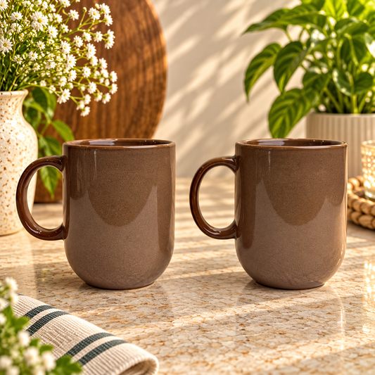 Frosted Porcelain Mugs - Set of 2