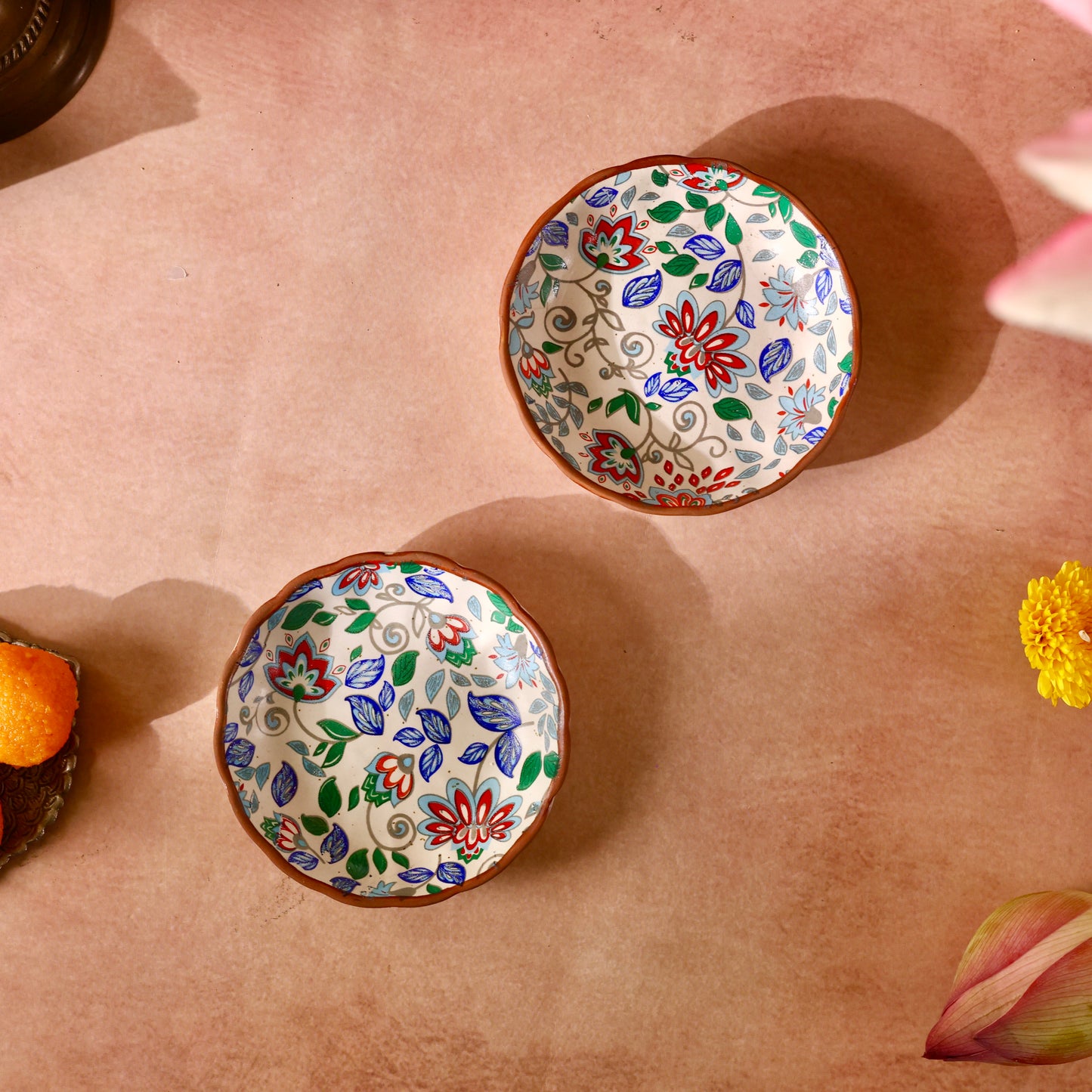 Kamal Bagh Scalloped Mini Bowls - Set of 2