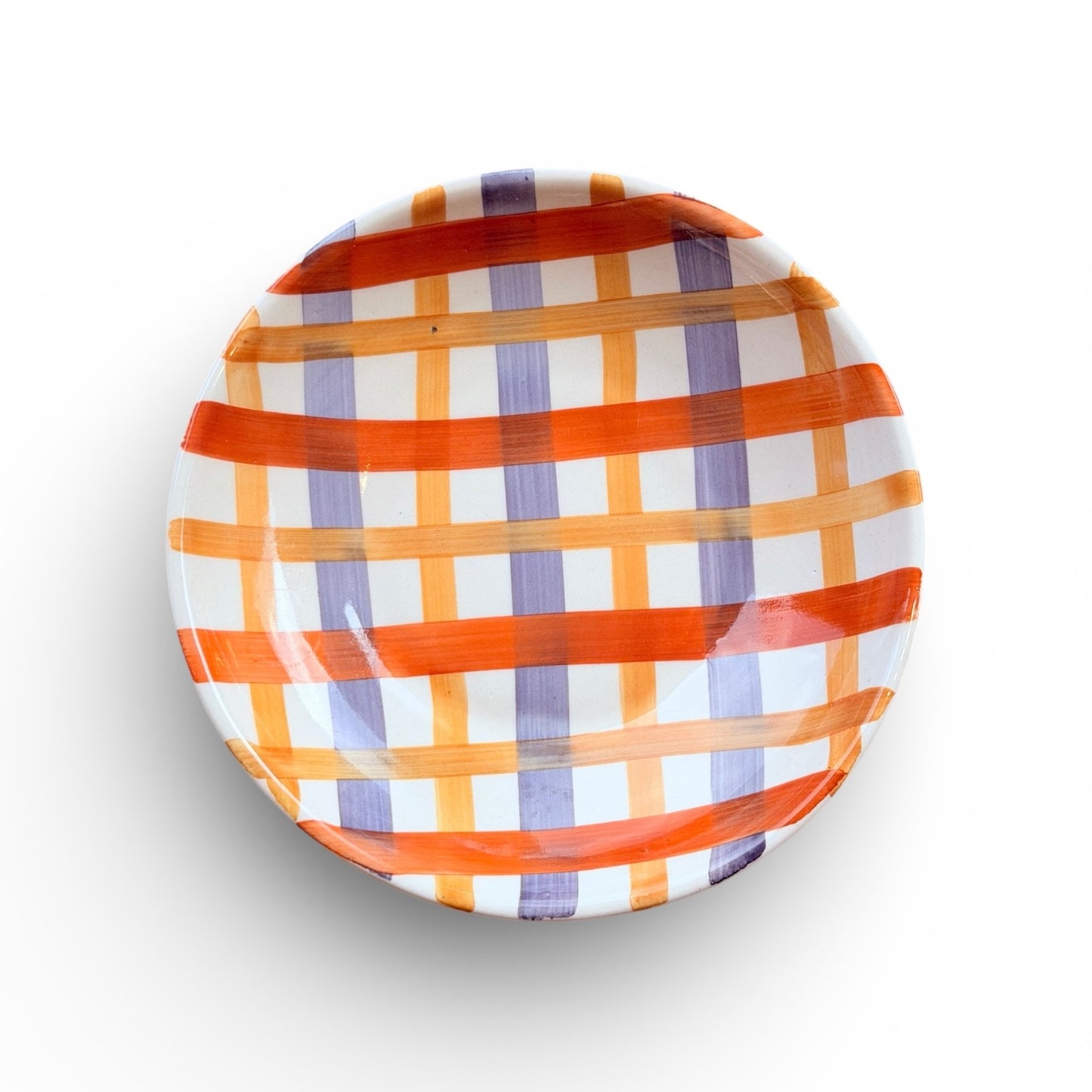 Vibrant Checks Shallow All Purpose Bowl - Pack of one