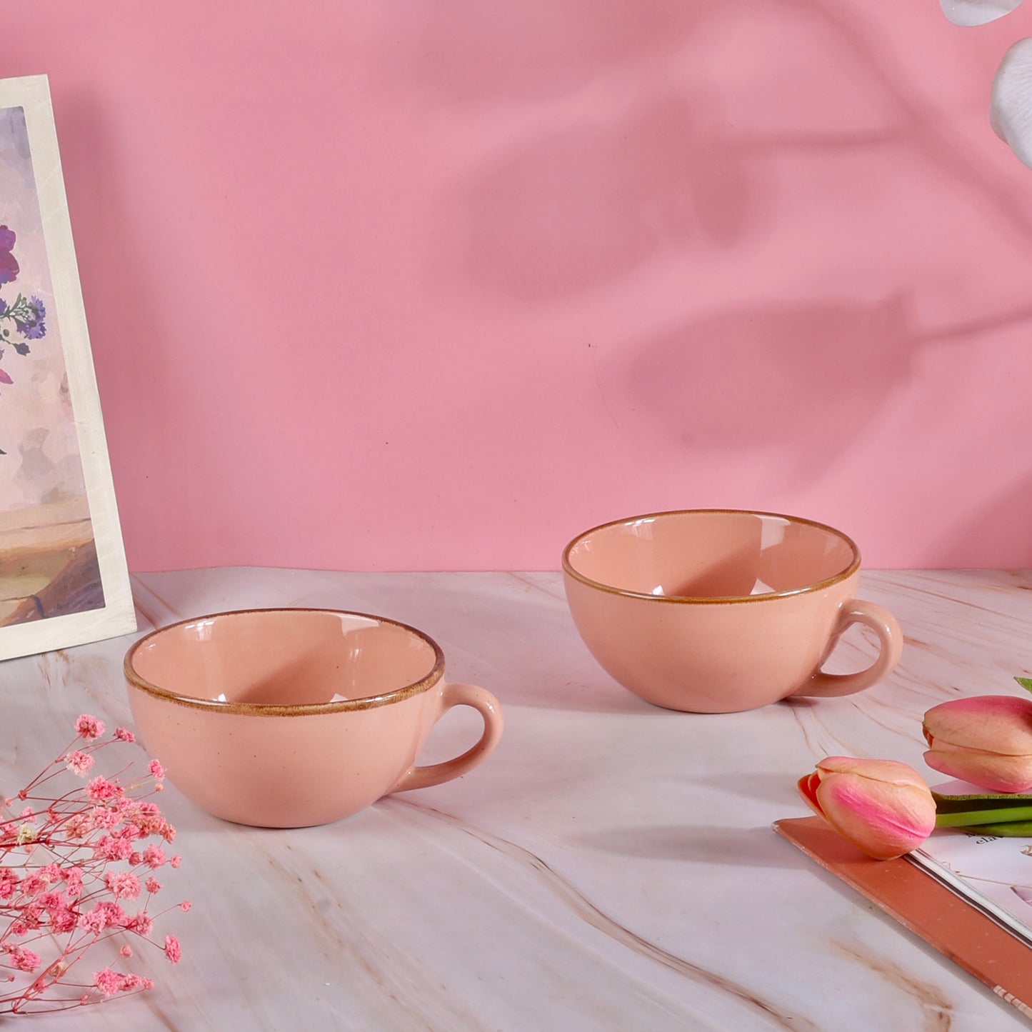 Pink Chic Gigi Wide Cappuccino Mug