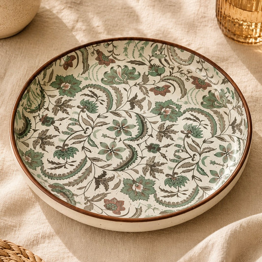 Phool Bagh Deep Sided Plate Large - with minor imperfections