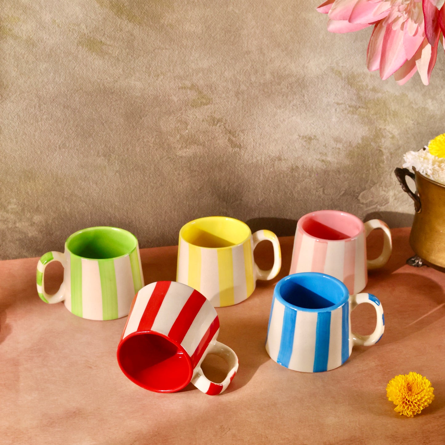 The Zen Stripe Mug Set of 5