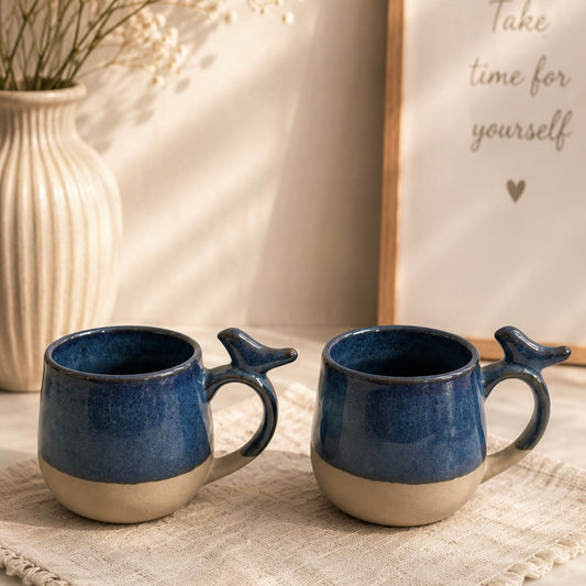 Blue Terra Bird Mugs - Pack of 2