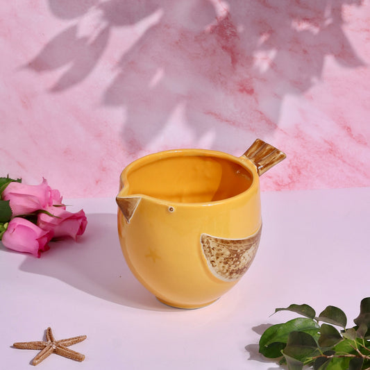 Yellow Birdie Planter Large