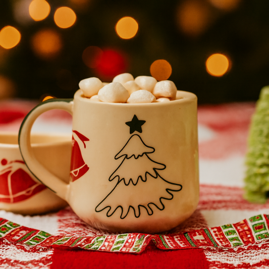 Holiday Cheer Stoneware Mug - Set of 2