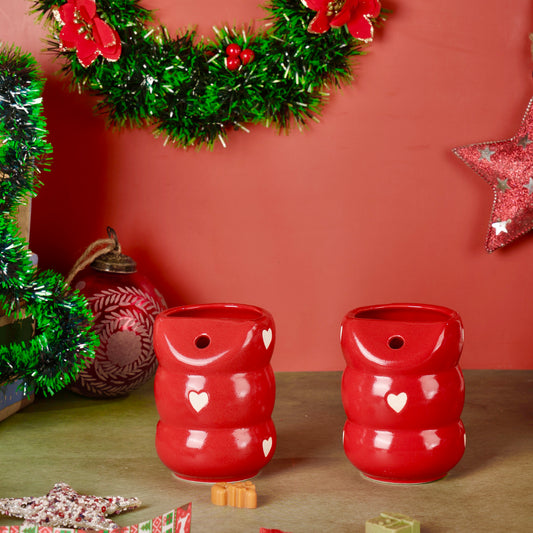 Eternal Heart Ceramic Sipper - Red