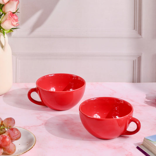 Red Chic Gigi Wide Cappuccino Mug