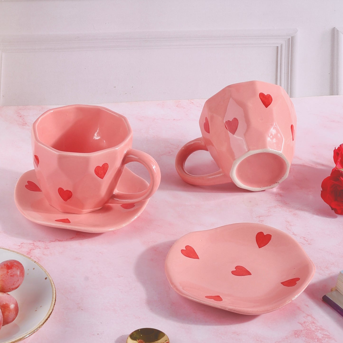 Crush Heart Duo Cup and Snack Plate