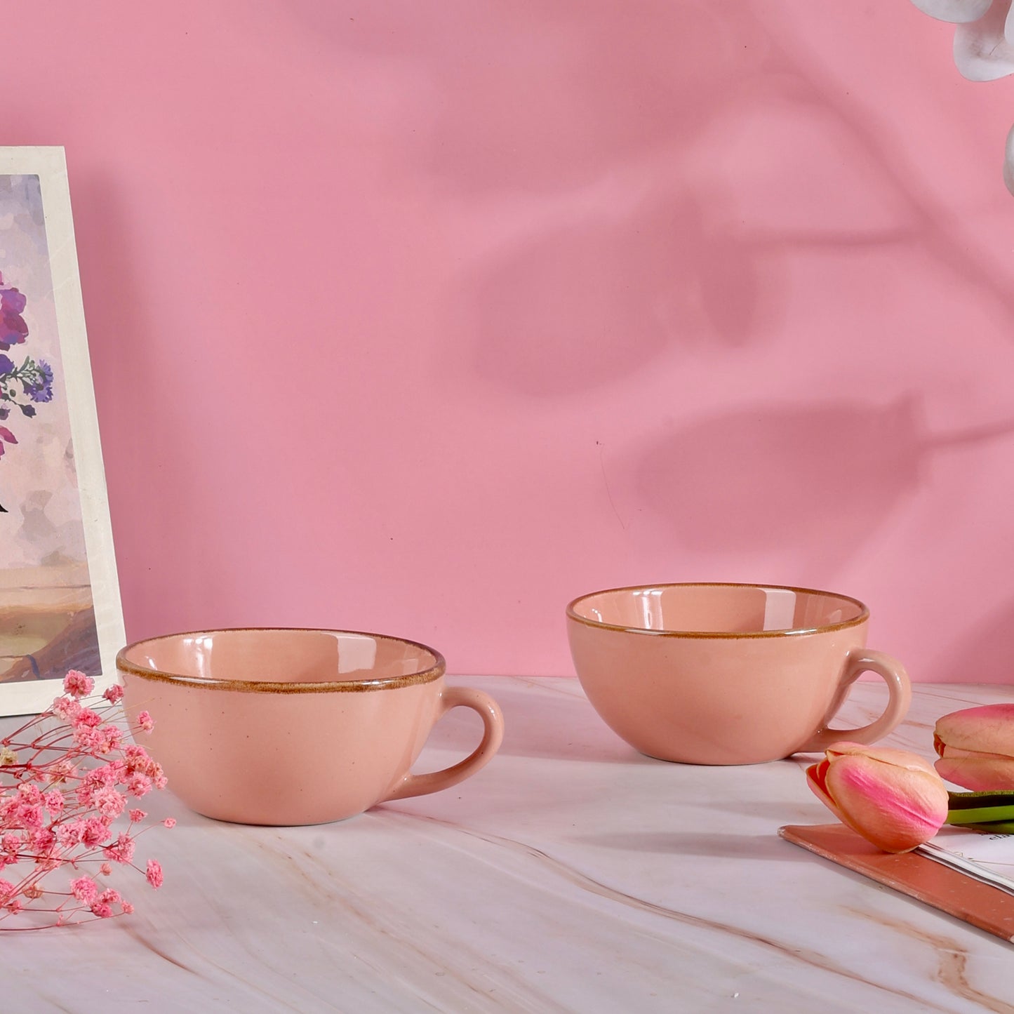 Pink Chic Gigi Wide Cappuccino Mug