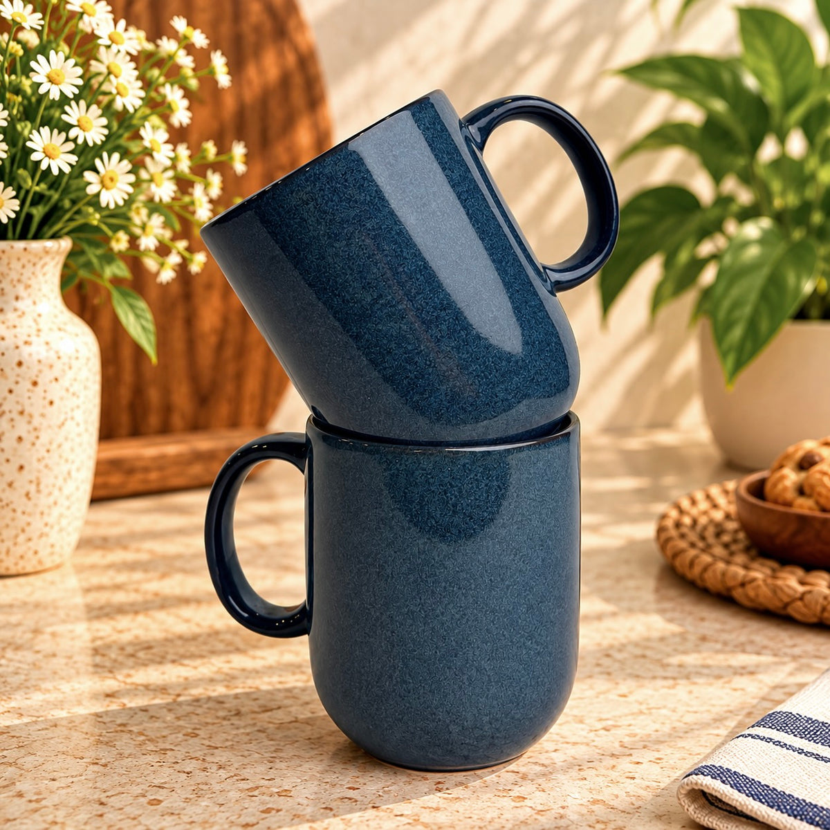 Frosted Porcelain Mugs - Set of 2