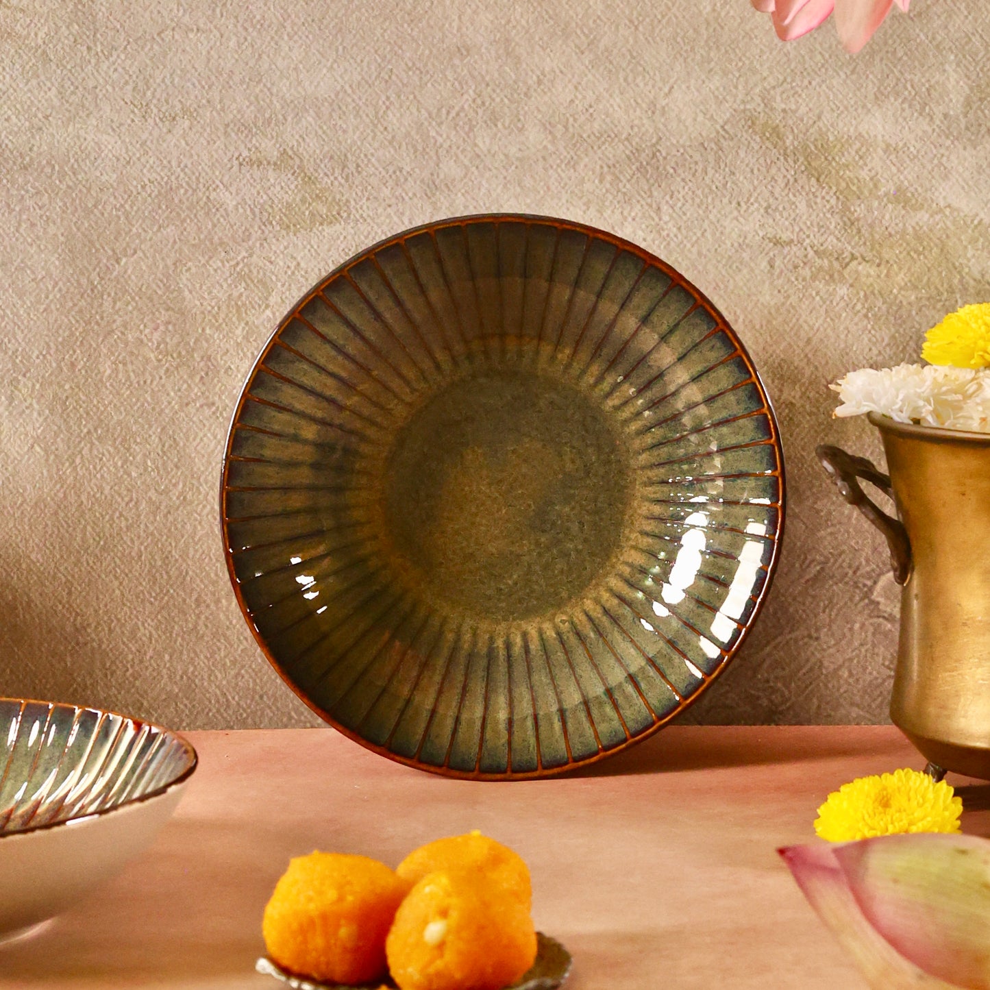 Kira Fluted Shallow Bowl