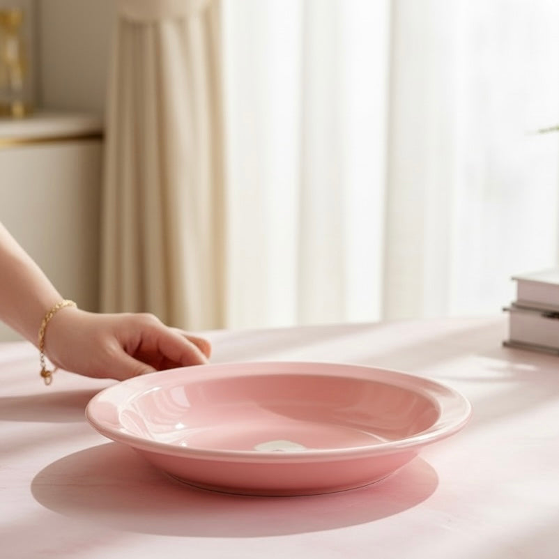 Pink Eternal Heart Pasta Plate