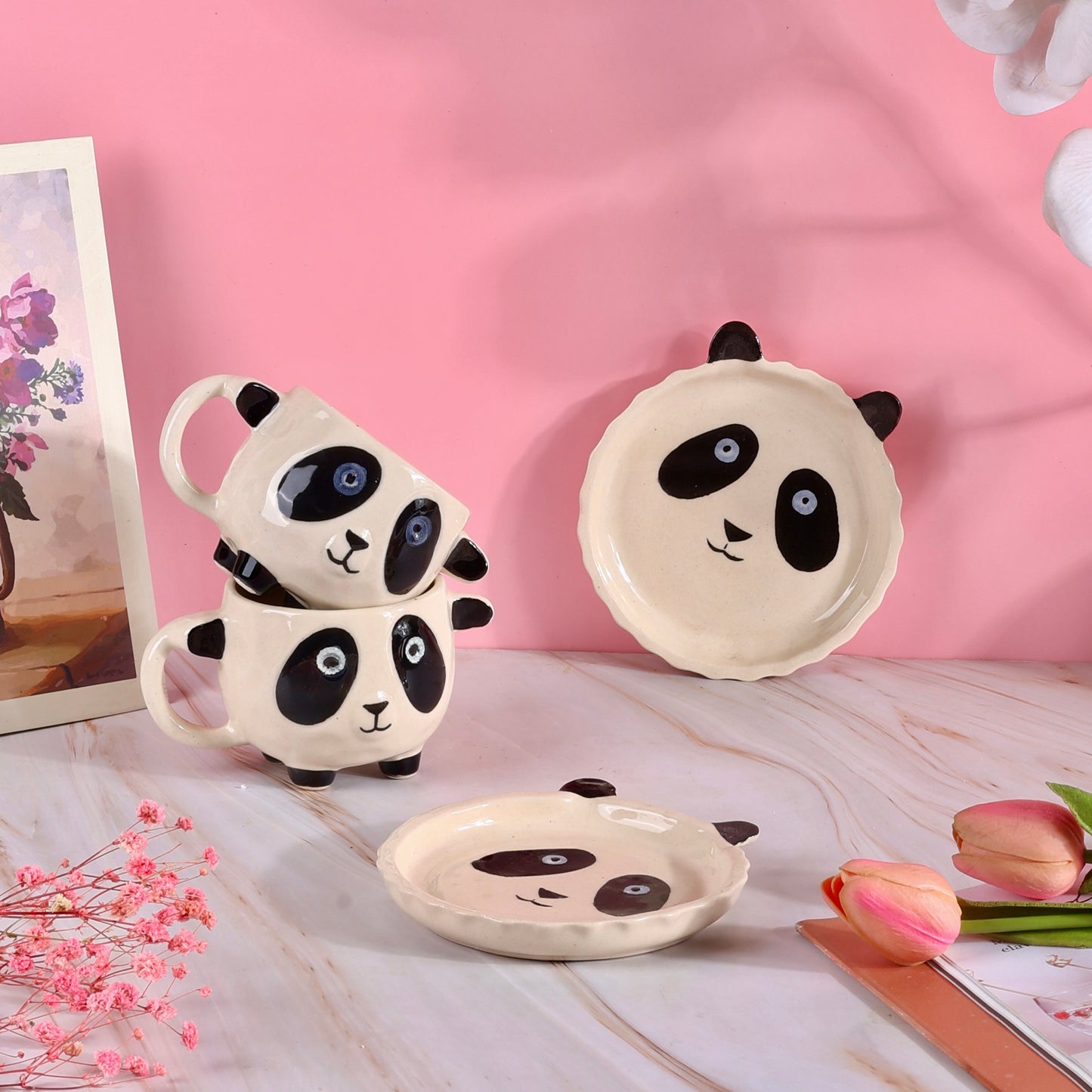 Snuggle Panda Duo Cup and Snack Plate