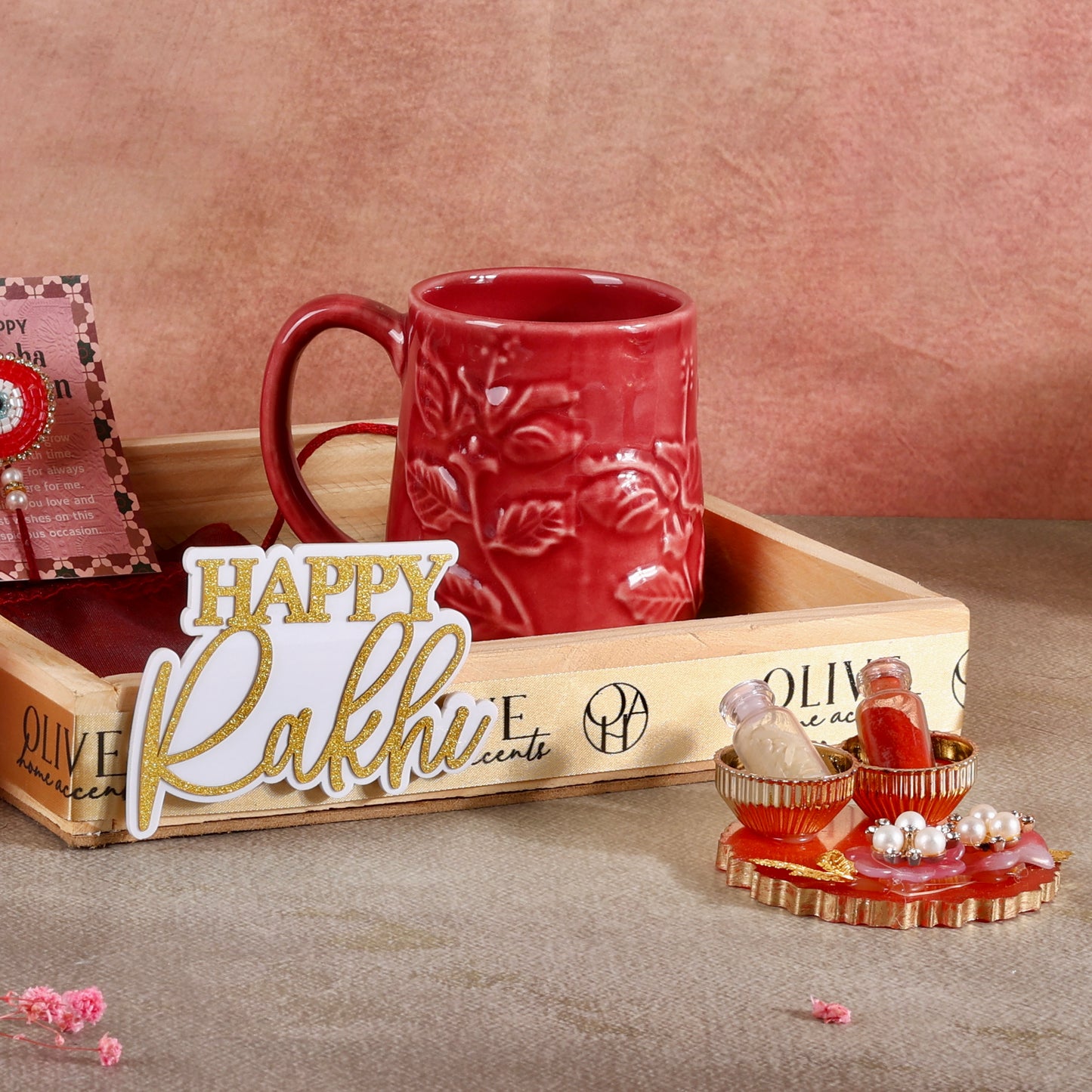 Rakhi Gift Hamper - Heavenly Hibiscus for Bhaiya & Bhabhi