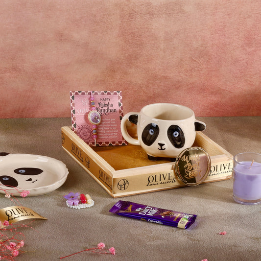 Rakhi Gift Hamper - Panda Hugs for Brother