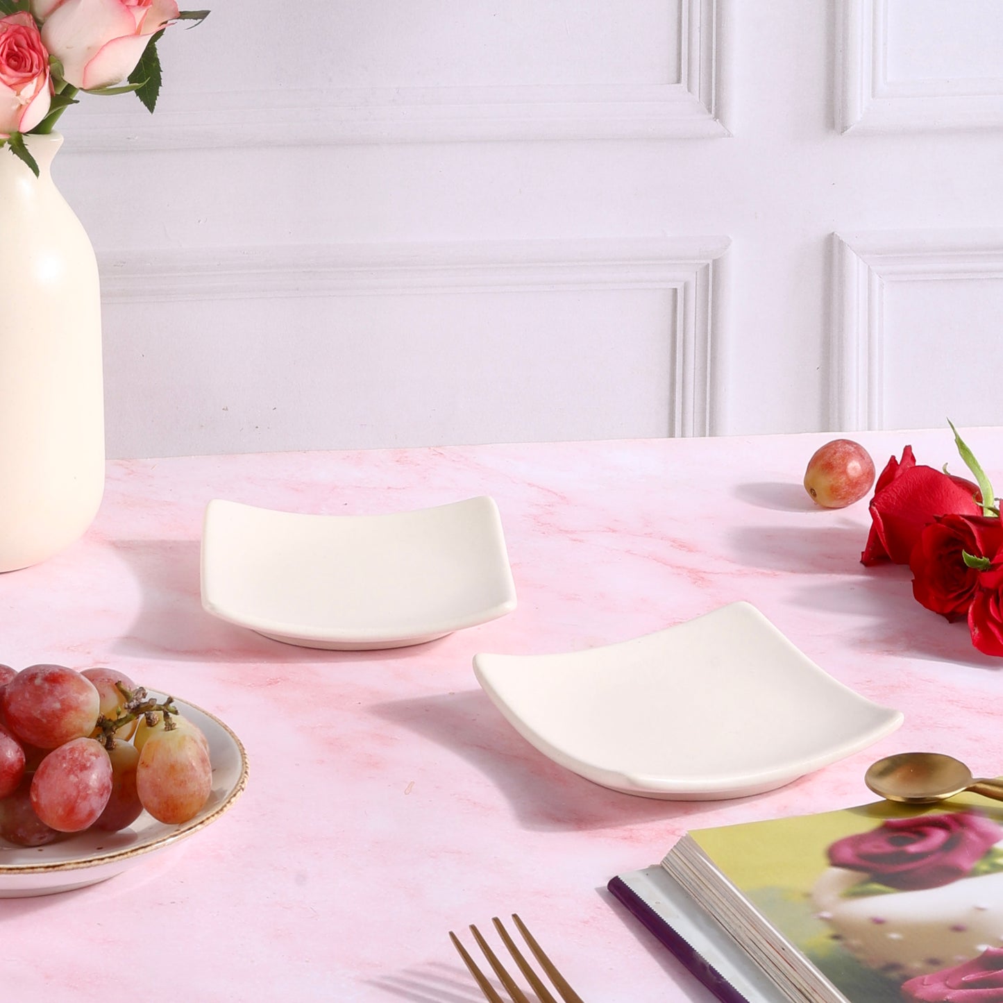 Barkha Square Dessert Plate Small - Set of 2