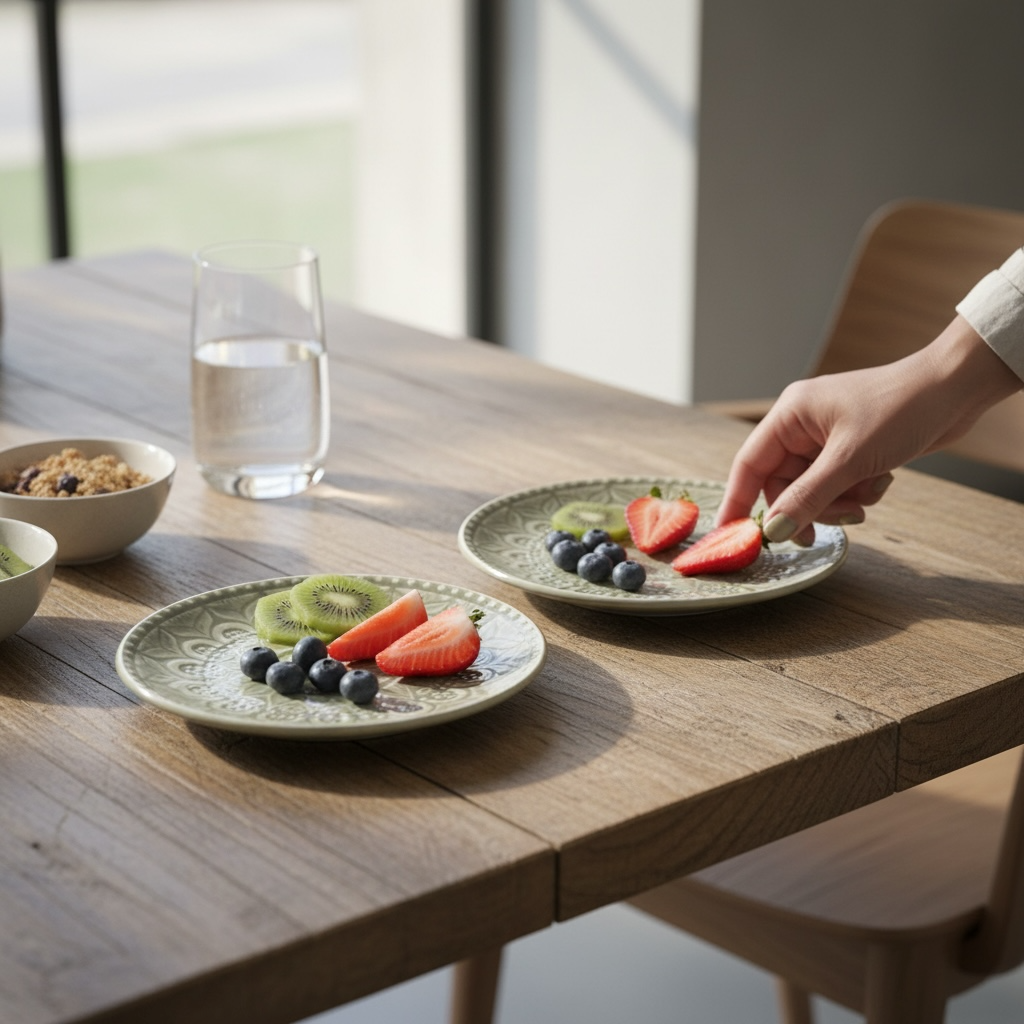 Adah Embossed Studio Pottery Quarter Plate - Pack of one