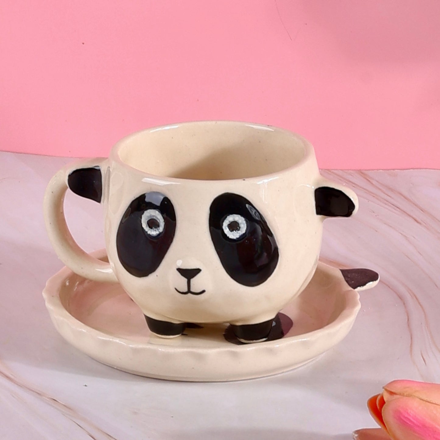 Snuggle Panda Duo Cup and Snack Plate