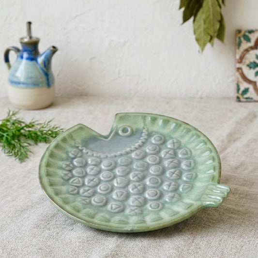Dreamy Pastel Embossed Fish Platter