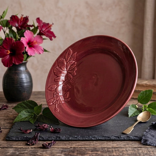 Hibiscus Bloom Large Serving Platter
