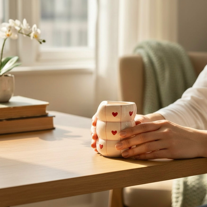 Beating Heart Ceramic Sipper