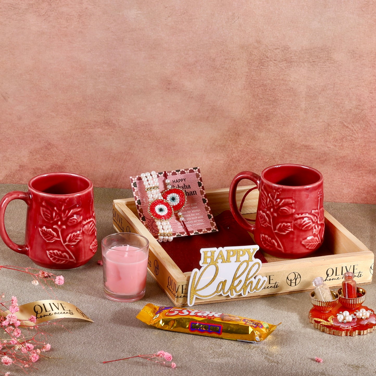Rakhi Gift Hamper - Heavenly Hibiscus for Bhaiya & Bhabhi