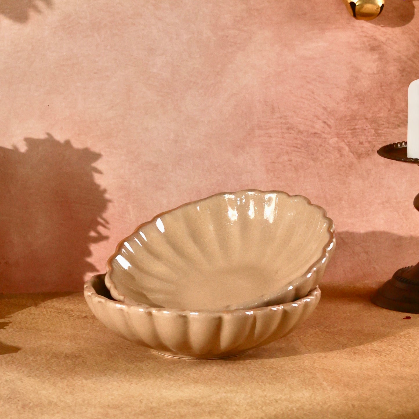 Aranya Scalloped Shallow Bowls