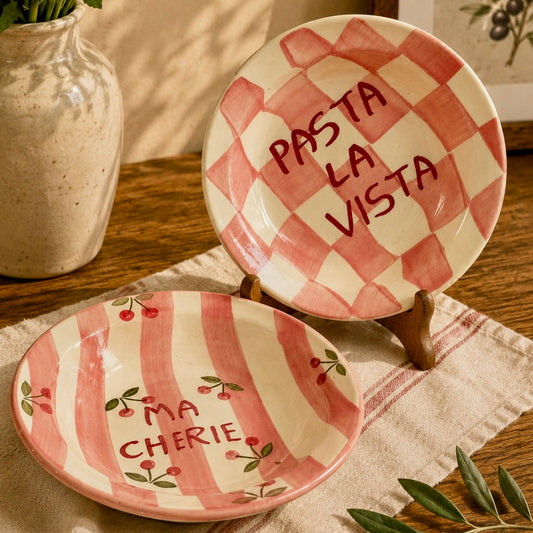 Ma Cherie and Pasta La Vista Pasta Plates - Pack of two