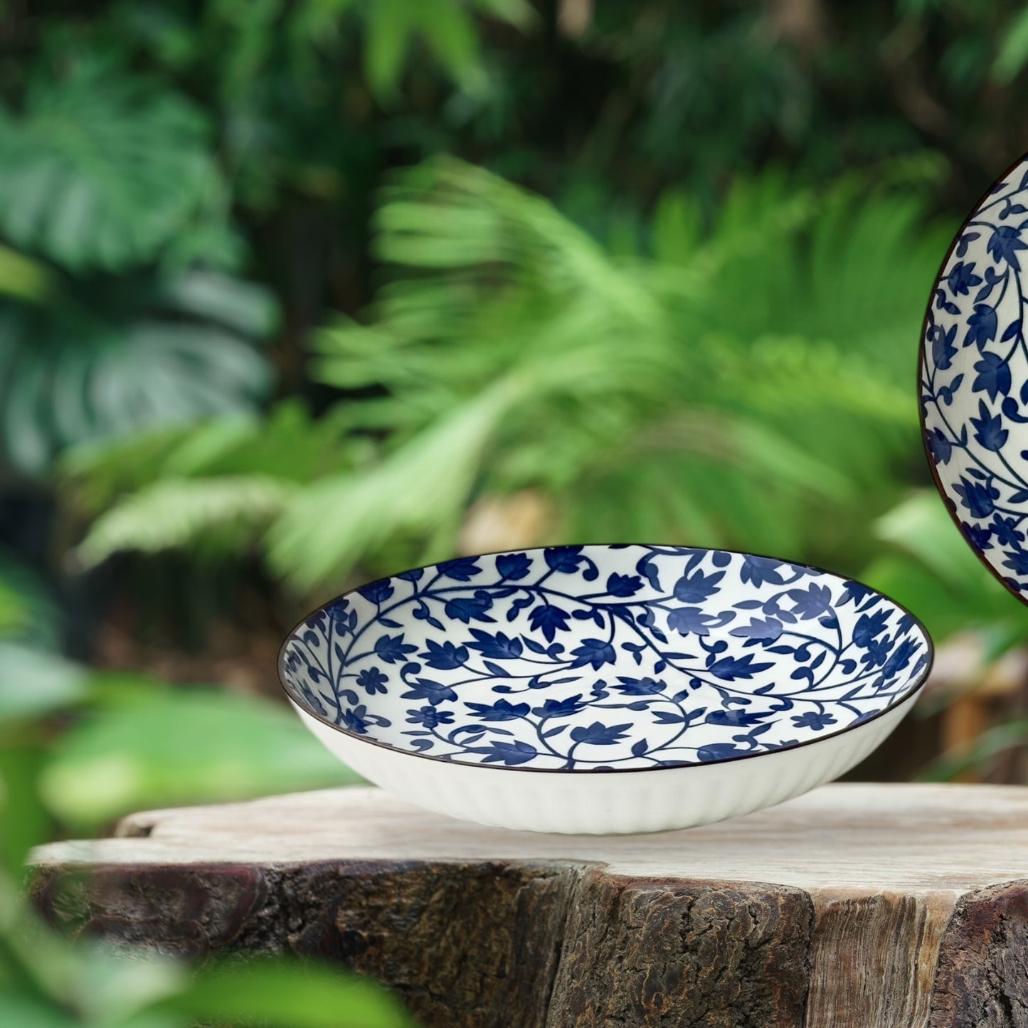 Indigo Whispers Shallow Bowl - Pack of one
