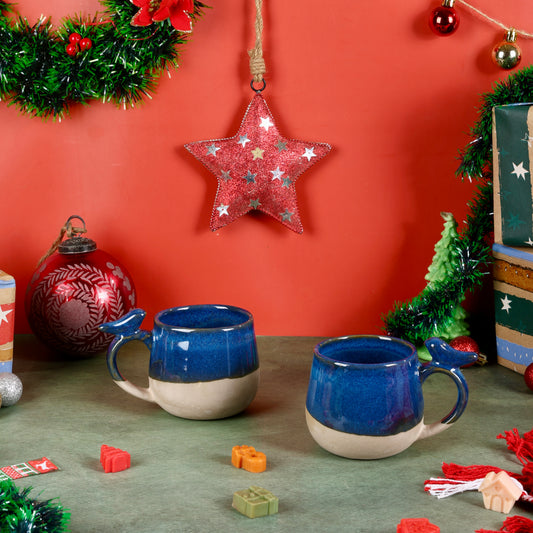 Blue Terra Bird Mugs - Pack of 2