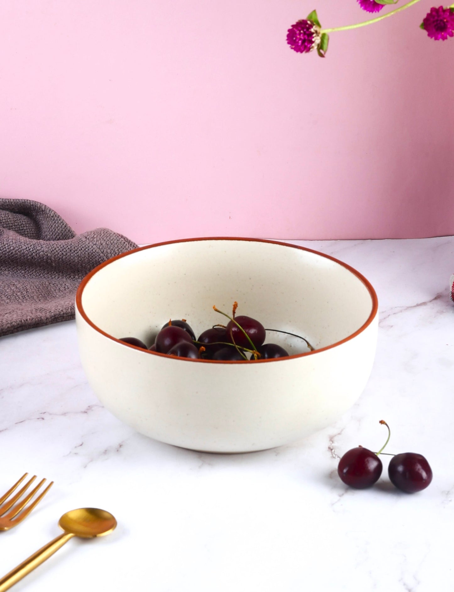 Nira Speckled Large Serving Bowl