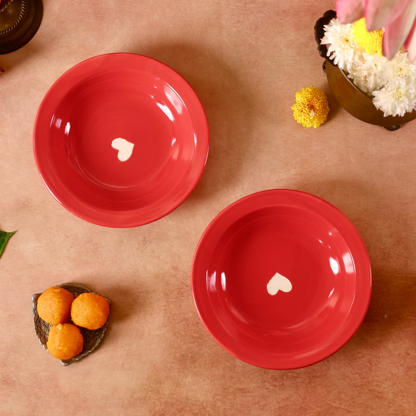 Red Beating Heart Pasta Plate