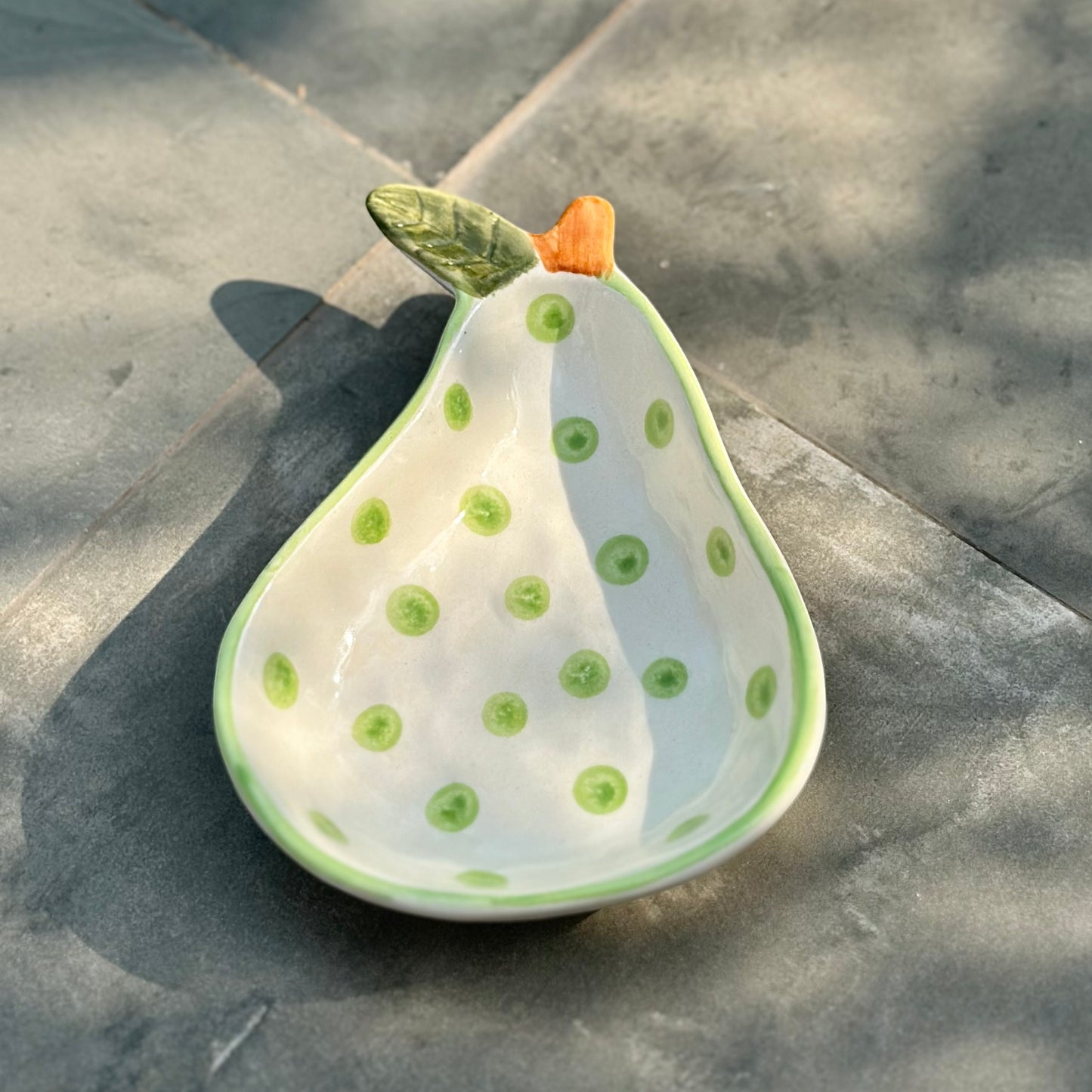 Polka Pear All Purpose Shallow Bowl