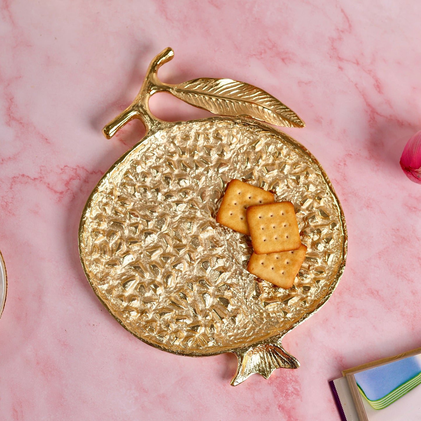 The Gilded Pomegranate Platter for Decor