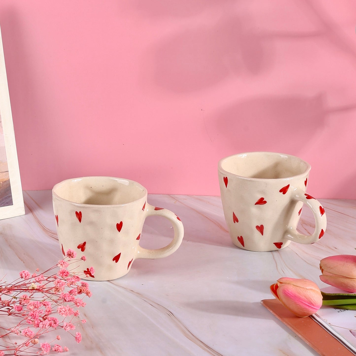 Pixie 3D Teddy Heart Mugs - Set of 2