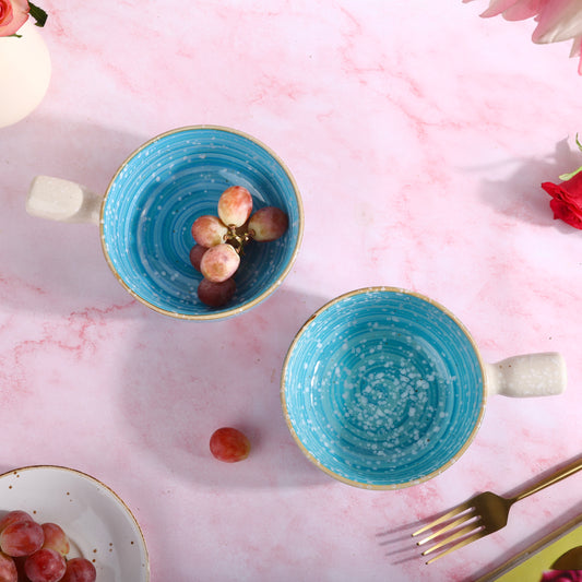 Gagan Spiral Serving Bowl of Matcha mixing bowl with Handle