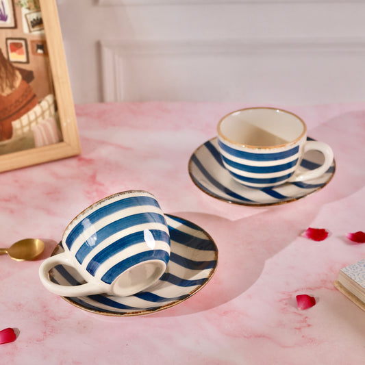 Amalfi Handpainted Cup and Saucer - Pack of 1 cup and 1 saucer