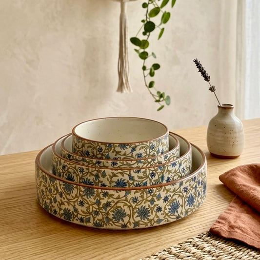 Reeti Bagh Flat Nesting Bowls - Set of 4
