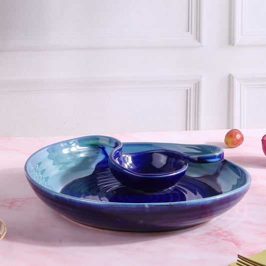 Valerie Studio Pottery Chip and Dip Platter Large