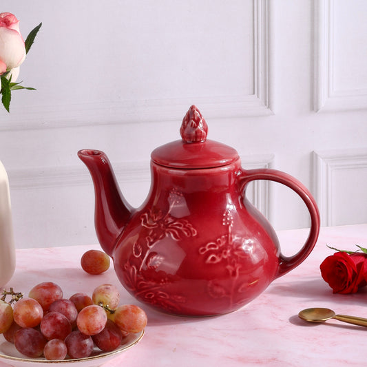 Hibiscus Bloom Large Victorian Teapot