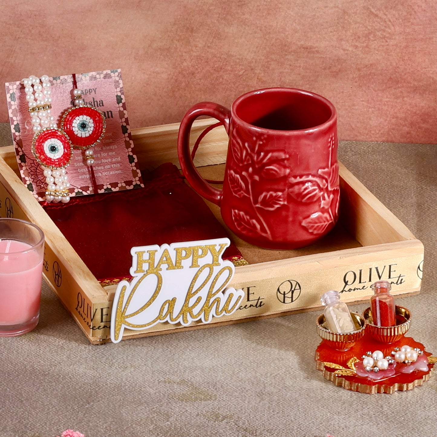 Rakhi Gift Hamper - Heavenly Hibiscus for Bhaiya & Bhabhi