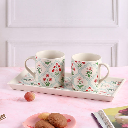 Mughal Lattice Tray and Mugs