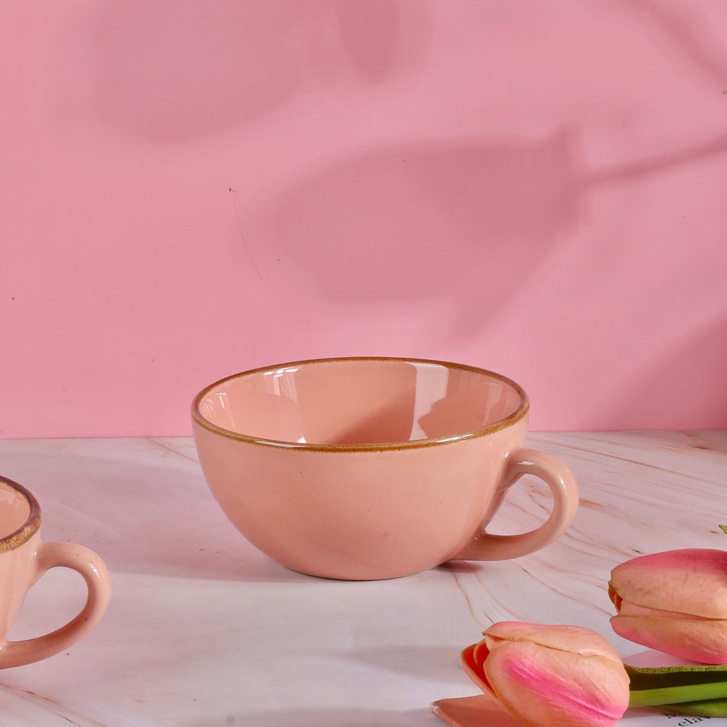 Pink Chic Gigi Wide Cappuccino Mug