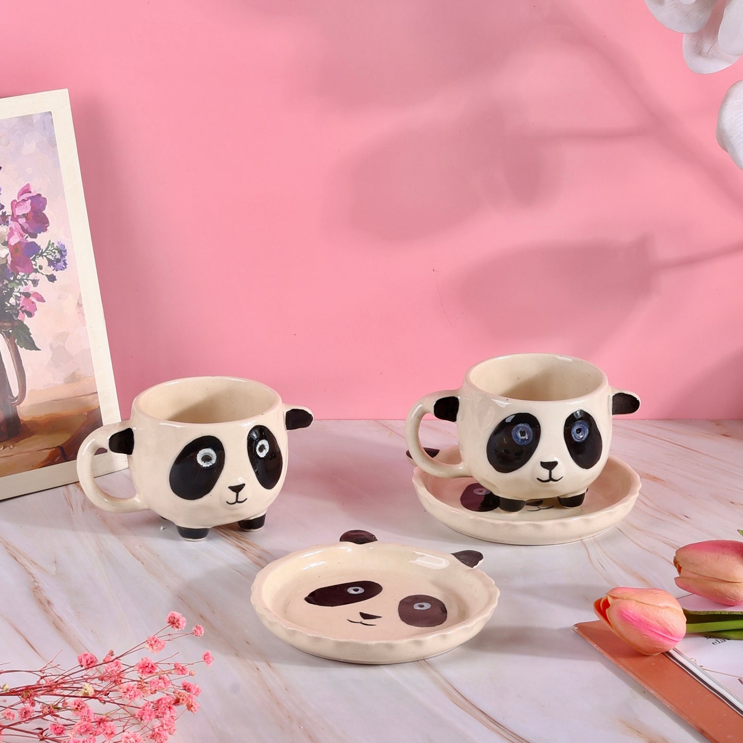 Snuggle Panda Duo Cup and Snack Plate
