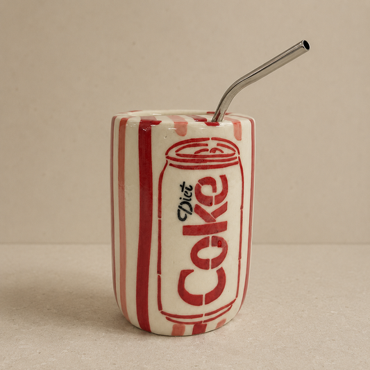 Diet Coke Sipper with stainless steel - Pack of two with imperfections (Please review before ordering)