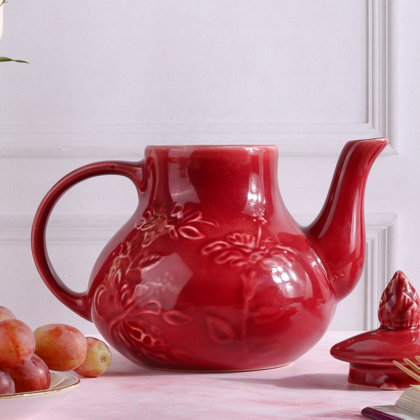 Hibiscus Bloom Large Victorian Teapot