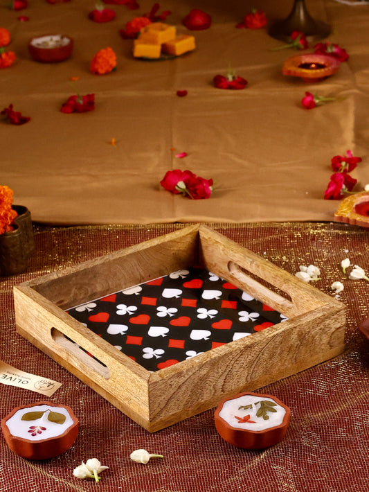 Deck of Cards wooden tray