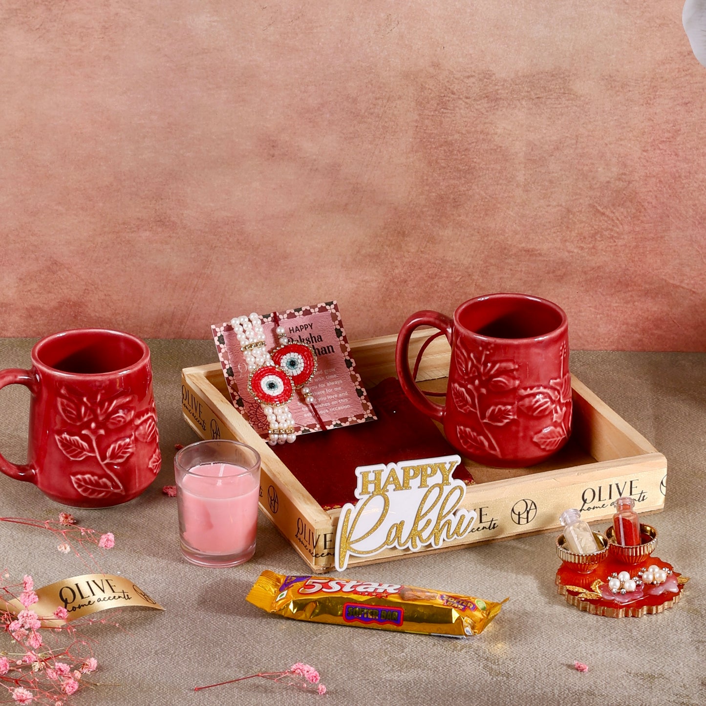 Rakhi Gift Hamper - Heavenly Hibiscus for Bhaiya & Bhabhi